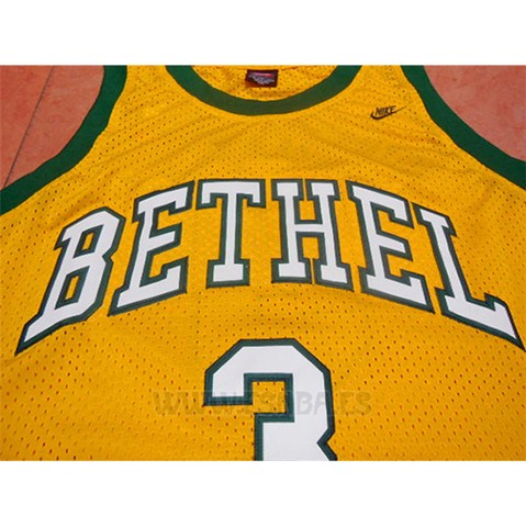 Camiseta Bethel Allen Iverson #3 Retro Amarillo